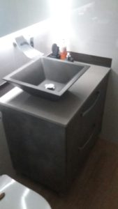 Mueble de baño tablero cemento