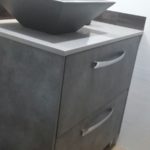 Mueble de baño color cemento